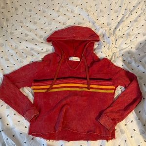 Red washed sweatshirt